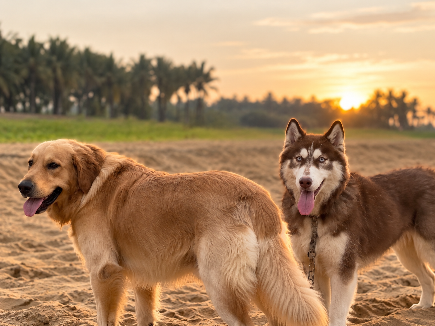 Golden & Husky